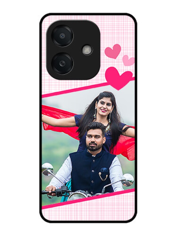 Custom Oppo A3 5G Custom Metal Phone Case - Love Shape Heart Design