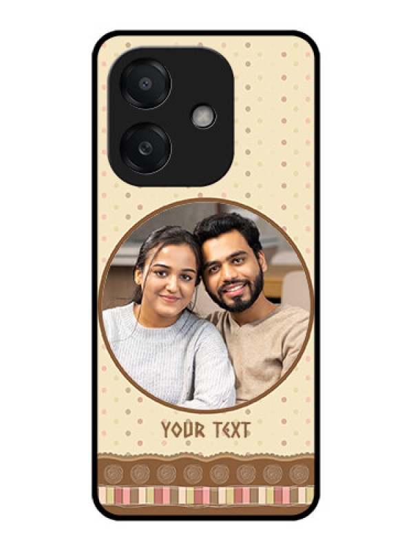 Custom Oppo A3 5G Custom Metal Phone Case - Brown Dotted Mobile Case Design