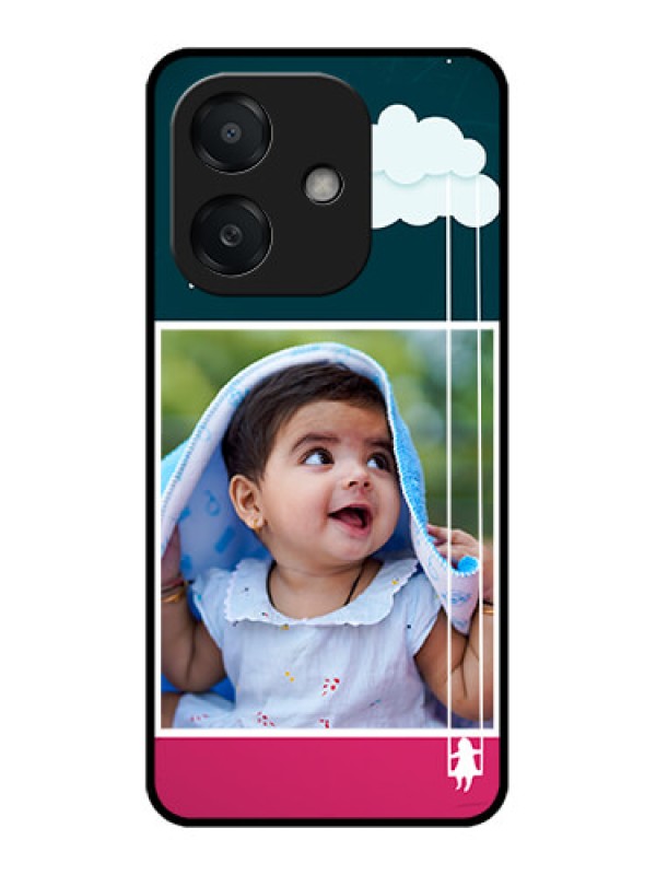 Custom Oppo A3 5G Custom Metal Phone Case - Cute Girl With Cloud Design