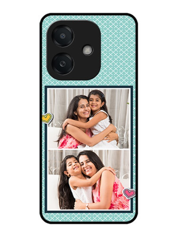 Custom Oppo A3 5G Custom Metal Phone Case - 2 Image Holder With Pattern Design