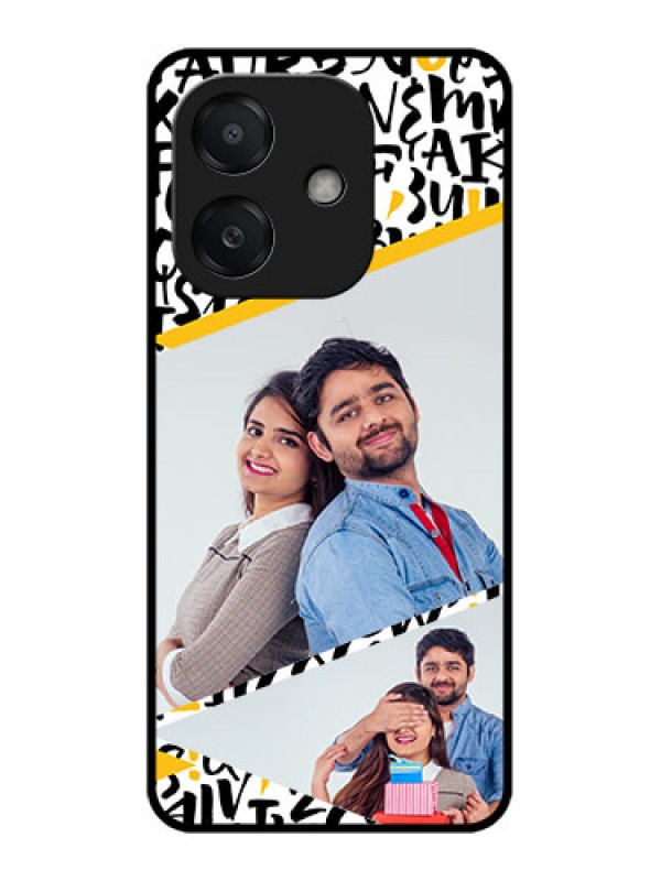 Custom Oppo A3 5G Custom Metal Phone Case - Letters Pattern Design