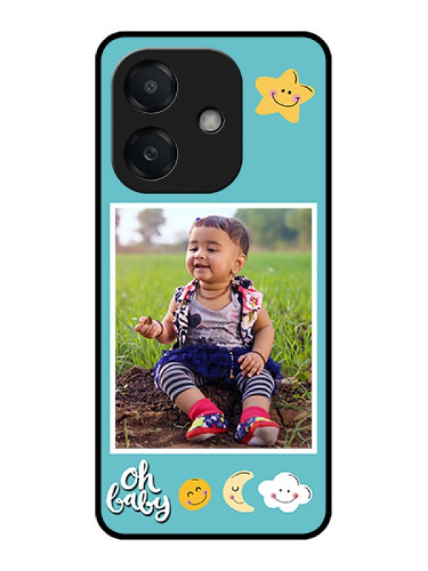 Custom Oppo A3 5G Custom Metal Phone Case - Smiley Kids Stars Design