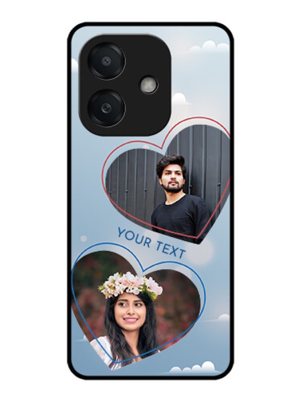 Custom Oppo A3 5G Custom Metal Phone Case - Blue Color Couple Design