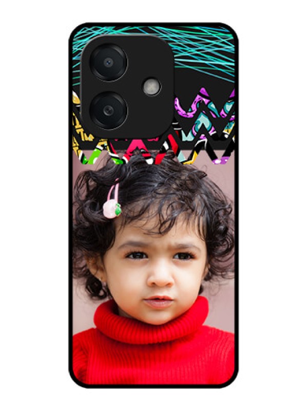 Custom Oppo A3 5G Custom Metal Phone Case - Neon Abstract Design