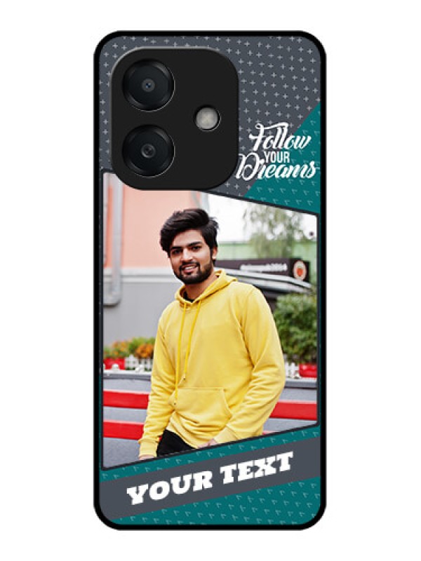 Custom Oppo A3 5G Custom Metal Phone Case - Background Pattern Design With Quote