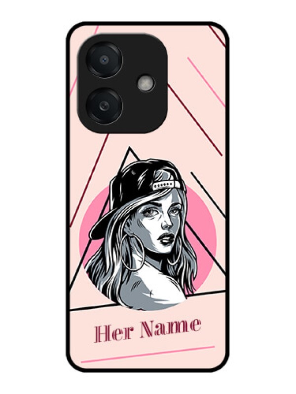 Custom Oppo A3 5G Custom Metal Phone Case - Rockstar Girl Design