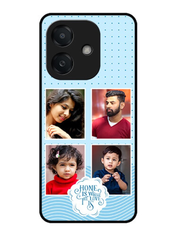 Custom Oppo A3 5G Custom Metal Phone Case - Cute Love Quote With 4 Pic Upload Design