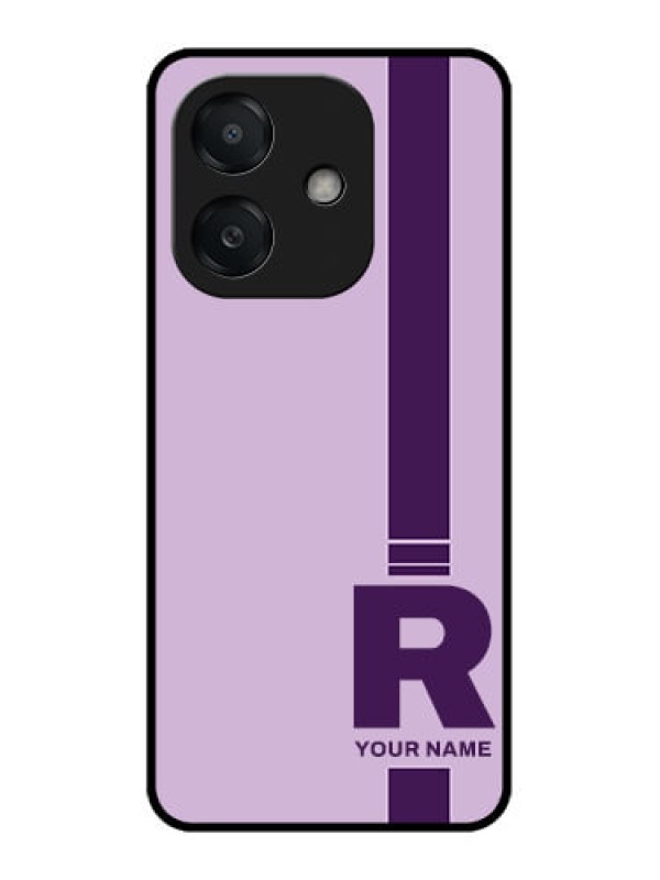 Custom Oppo A3 5G Custom Metal Phone Case - Simple Dual Tone Stripe With Name Design