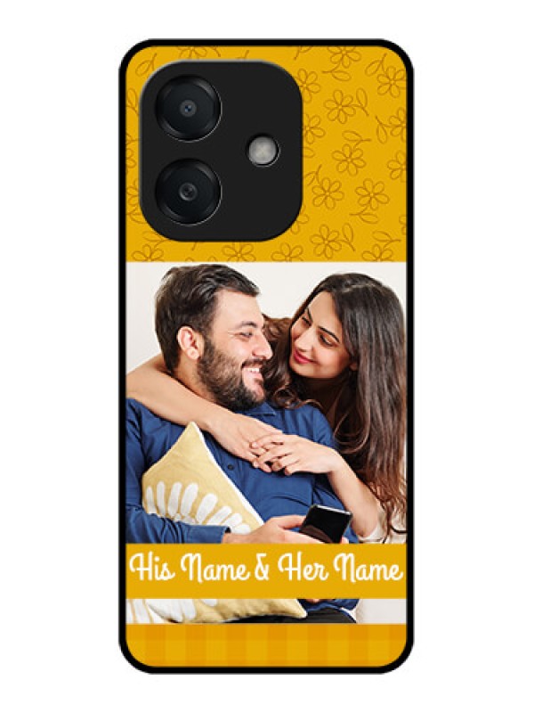 Custom Oppo A3X 5G Custom Metal Phone CaseYellow Floral Design