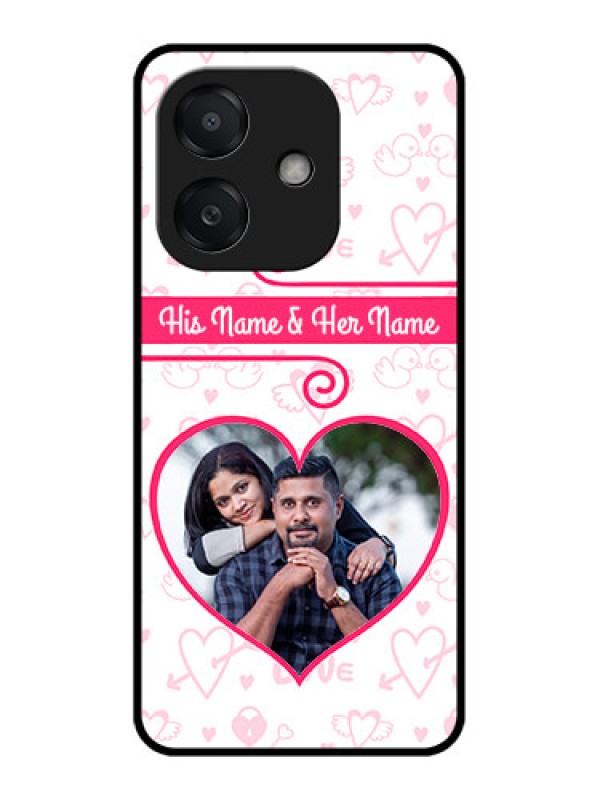 Custom Oppo A3X 5G Custom Metal Phone CaseHeart Shape Love Design