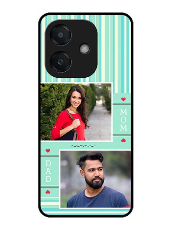 Custom Oppo A3X 5G Custom Metal Phone CaseMom and Dad Pic Design