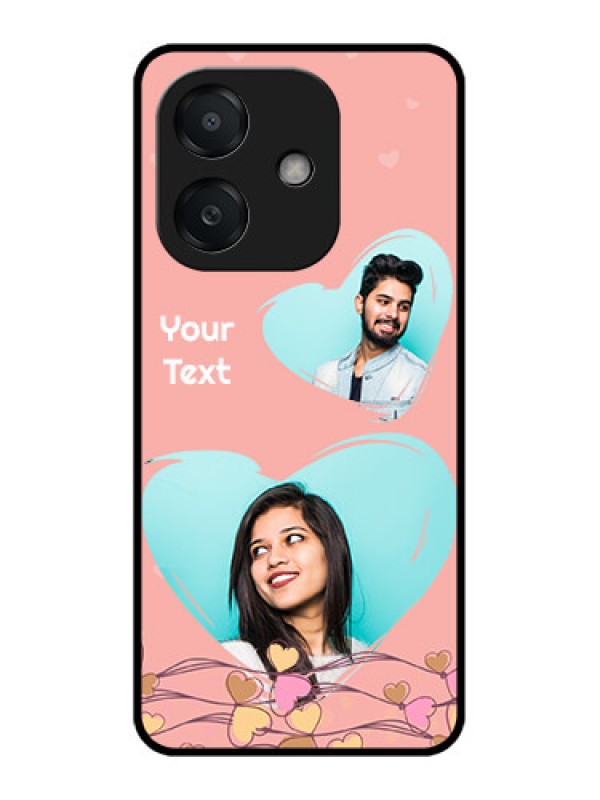 Custom Oppo A3X 5G Custom Metal Phone CaseLove Doodle Design