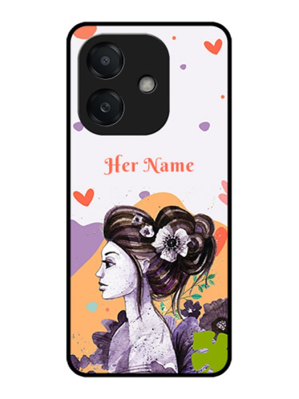 Custom Oppo A3X 5G Custom Metal Phone CaseWoman And Nature Design