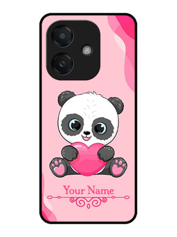 Custom Oppo A3X 5G Custom Metal Phone CaseCute Panda Design