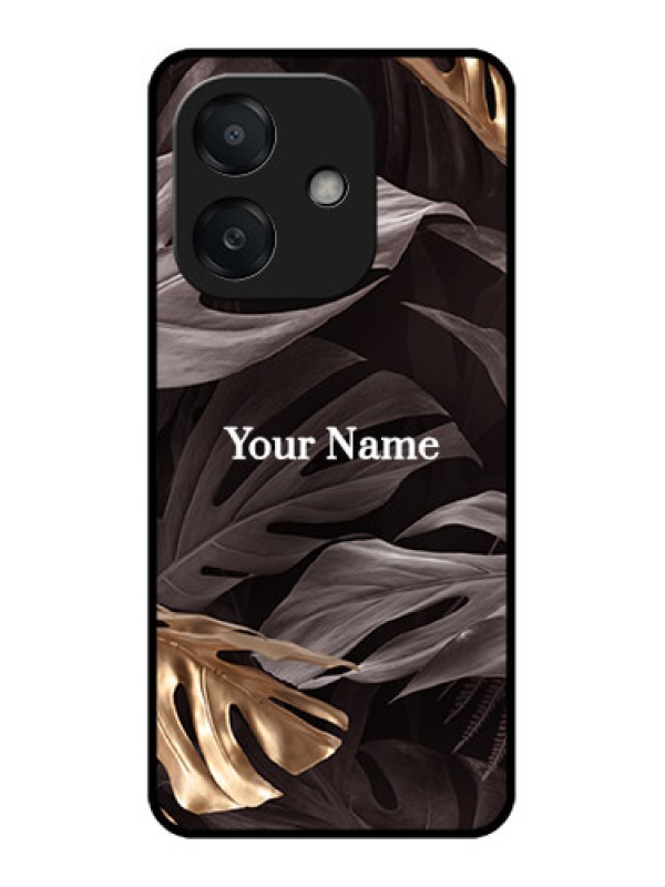 Custom Oppo A3X 5G Custom Metal Phone CaseWild Leaves Digital Paint Design