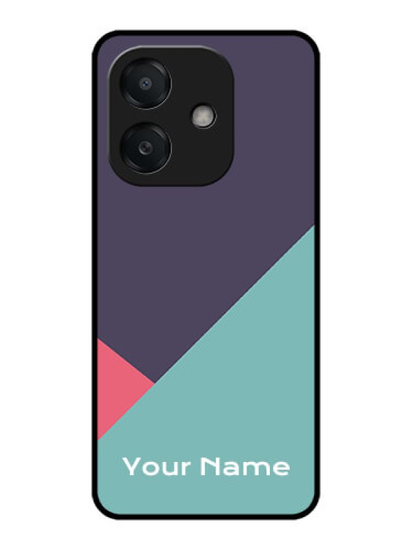 Custom Oppo A3X 5G Custom Metal Phone CaseTri Color Abstract Design