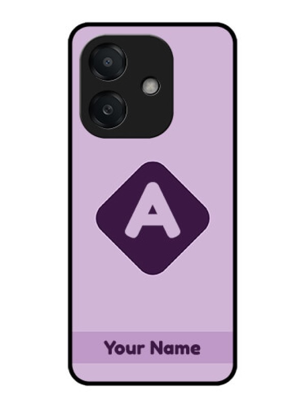 Custom Oppo A3X 5G Custom Metal Phone CaseCustom Letter In Curved Badge Design