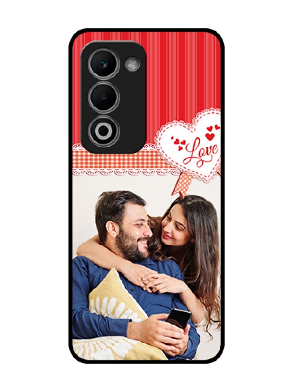 Custom Oppo A5 5G Custom Metal Phone Case - Red Love Pattern Design