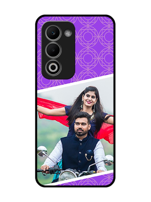 Custom Oppo A5 5G Custom Metal Phone Case - Violet Color Pattern Design