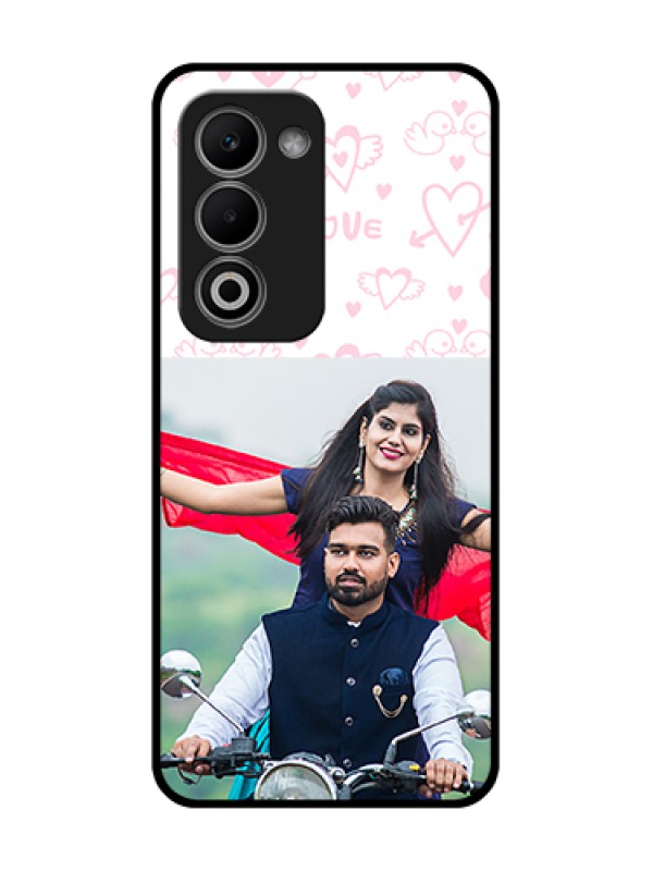 Custom Oppo A5 5G Custom Metal Phone Case - Pink Flying Heart Design