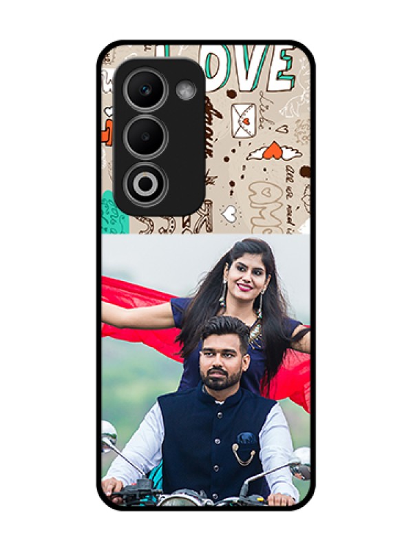 Custom Oppo A5 5G Custom Metal Phone Case - Love Doodle Pattern