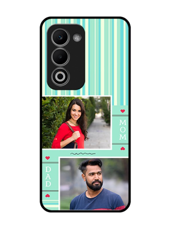 Custom Oppo A5 5G Custom Metal Phone Case - Mom & Dad Pic Design