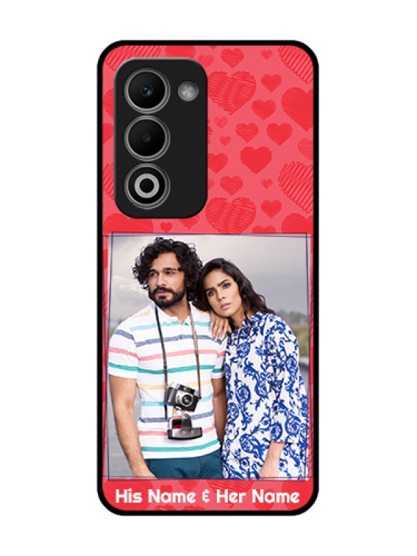 Custom Oppo A5 5G Custom Metal Phone Case - With Red Heart Symbols Design