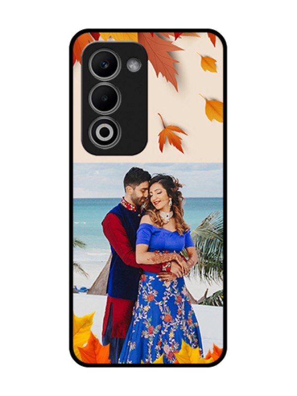 Custom Oppo A5 5G Custom Metal Phone Case - Autumn Maple Leaves Design