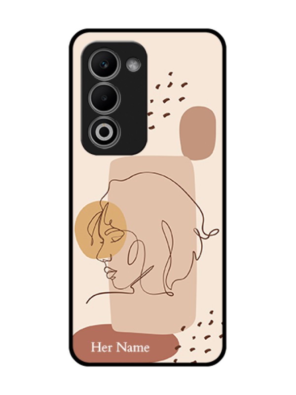 Custom Oppo A5 5G Custom Metal Phone Case - Calm Woman Line Art Design