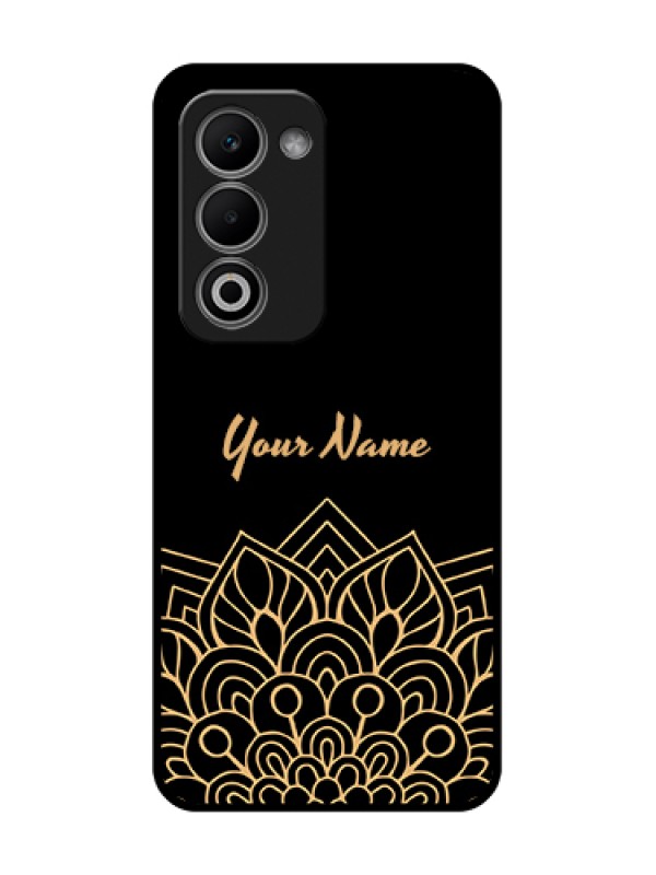 Custom Oppo A5 5G Custom Metal Phone Case - Golden Mandala Design
