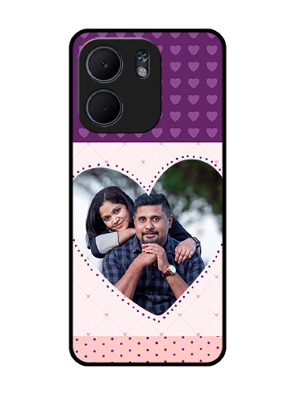 Custom Oppo A5X 4G Custom Metal Phone Case - Violet Love Dots Design