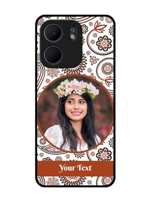 Custom Oppo A5X 4G Custom Metal Phone Case - Abstract Flower Design