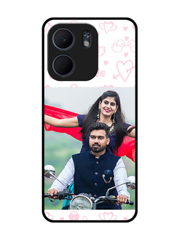 Custom Oppo A5X 4G Custom Metal Phone Case - Pink Flying Heart Design