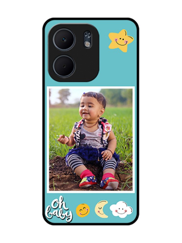 Custom Oppo A5X 4G Custom Metal Phone Case - Smiley Kids Stars Design