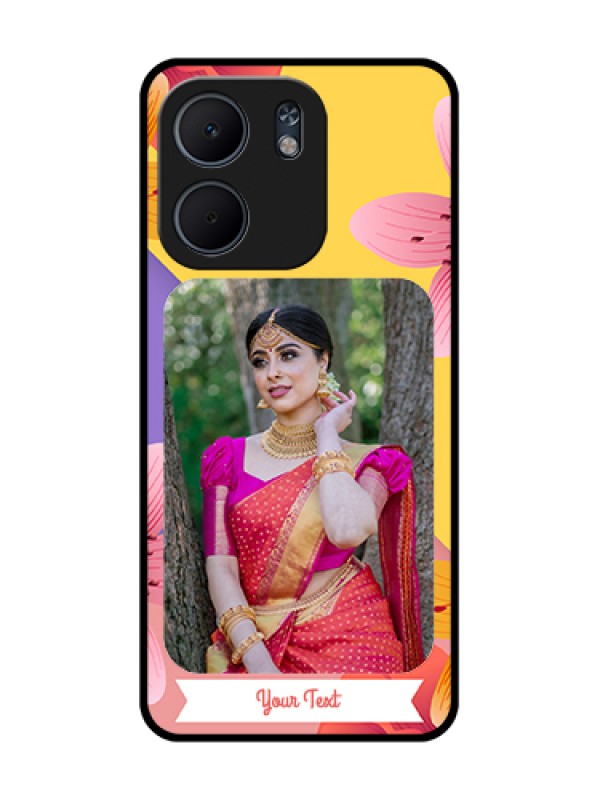 Custom Oppo A5X 4G Custom Metal Phone Case - 3 Image With Vintage Floral Design