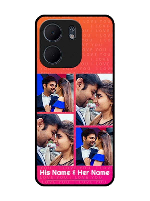 Custom Oppo A5X 4G Custom Metal Phone Case - I Love You Pink Design