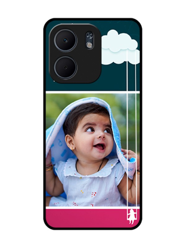 Custom Oppo A5X 5G Custom Metal Phone Case - Cute Girl With Cloud Design