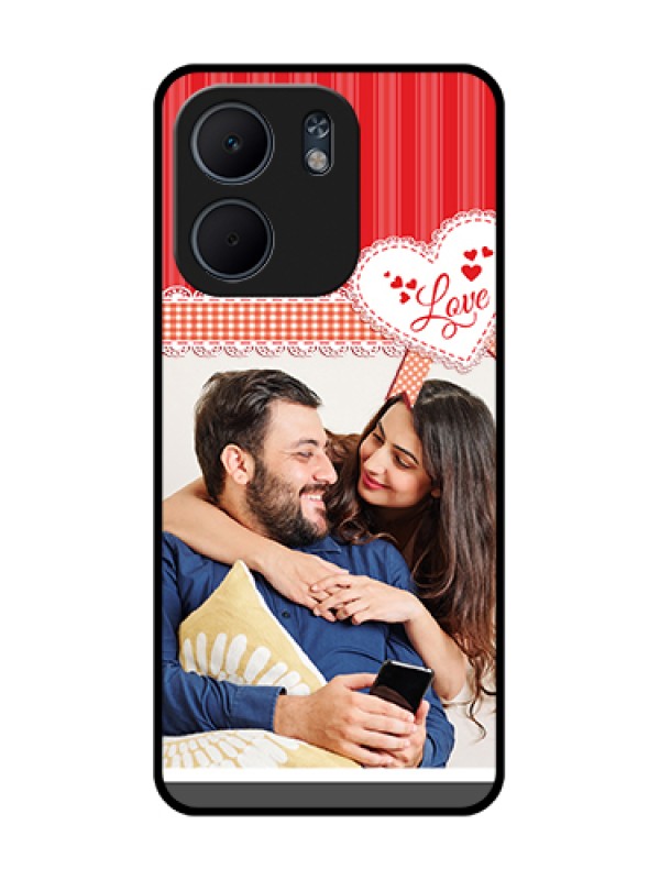 Custom Oppo A5X 5G Custom Metal Phone Case - Red Love Pattern Design
