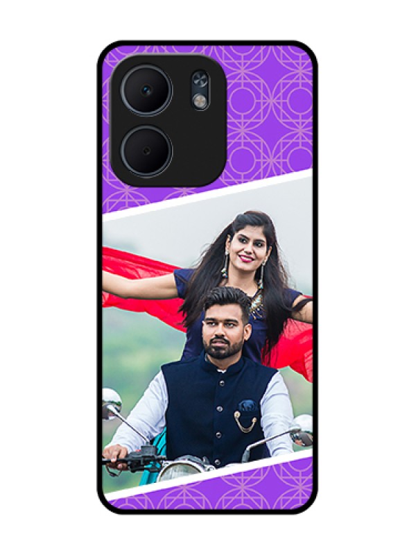 Custom Oppo A5X 5G Custom Metal Phone Case - Violet Color Pattern Design