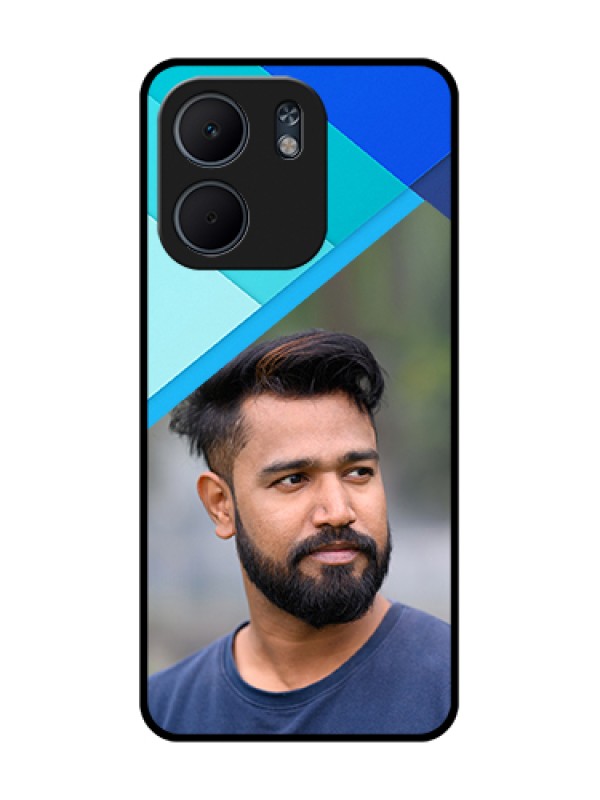 Custom Oppo A5X 5G Custom Metal Phone Case - Blue Pattern Design