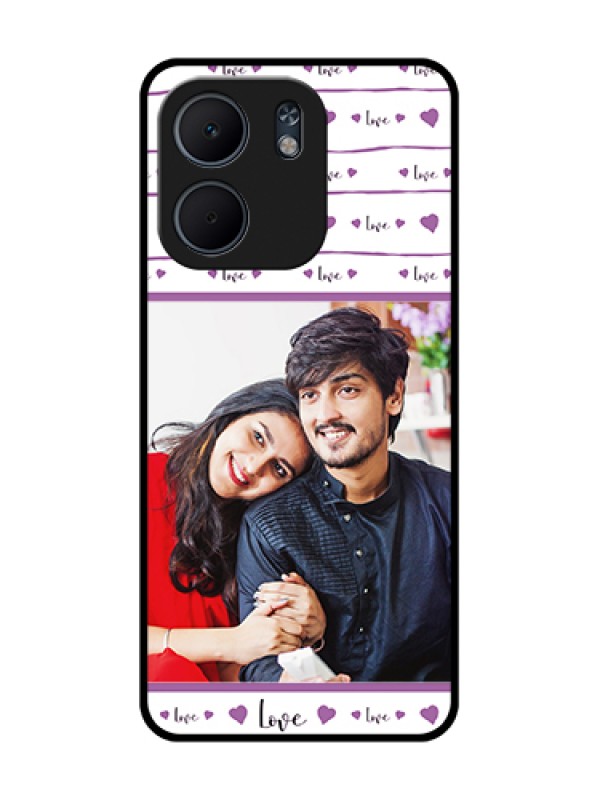 Custom Oppo A5X 5G Custom Metal Phone Case - Couples Heart Design