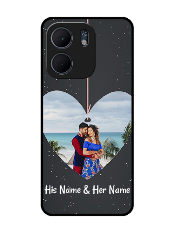 Custom Oppo A5X 5G Custom Metal Phone Case - Hanging Heart Design