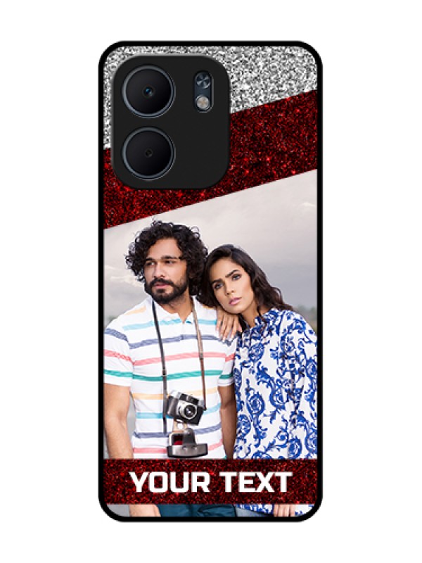 Custom Oppo A5X 5G Custom Metal Phone Case - Image Holder With Glitter Strip Design