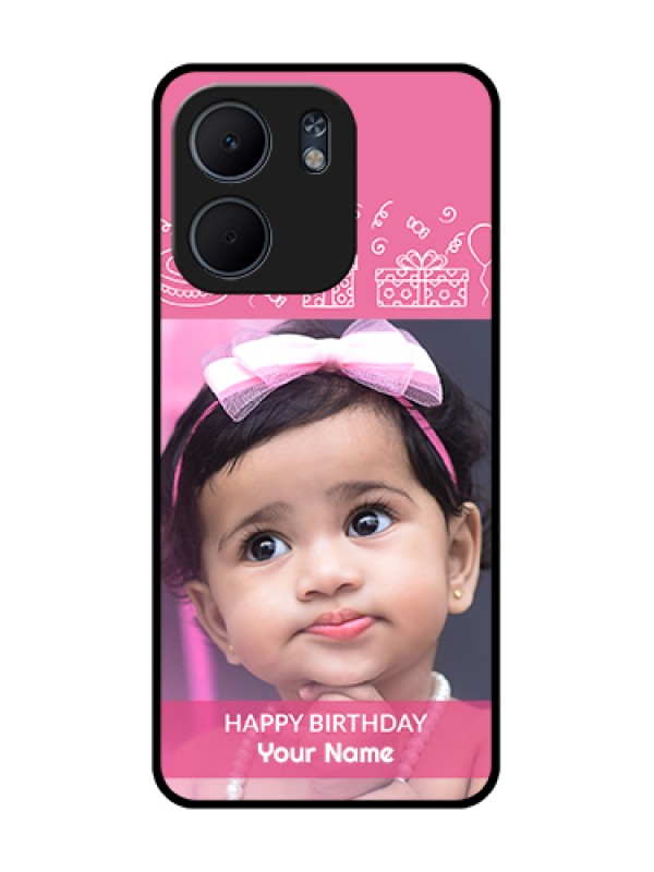 Custom Oppo A5X 5G Custom Metal Phone Case - With Birthday Line Art Design