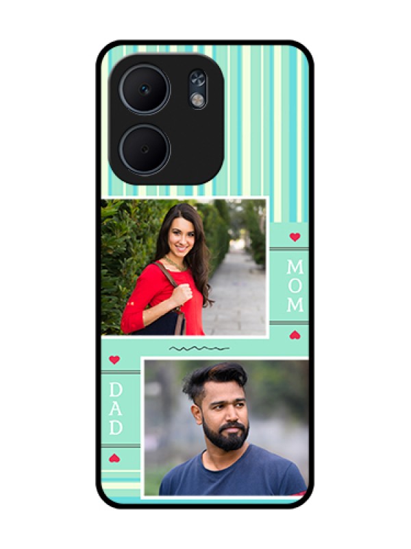 Custom Oppo A5X 5G Custom Metal Phone Case - Mom & Dad Pic Design