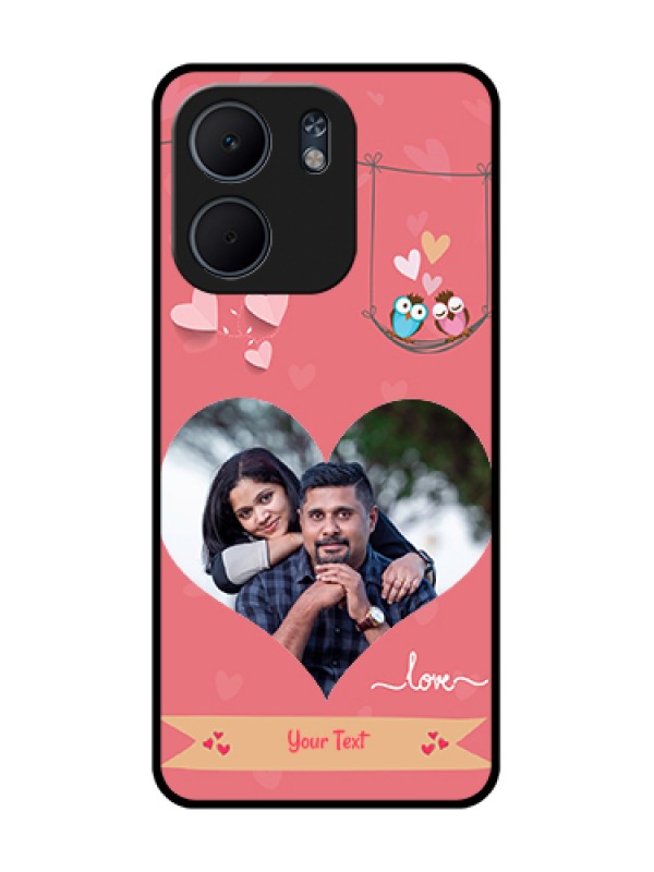 Custom Oppo A5X 5G Custom Metal Phone Case - Peach Color Love Design