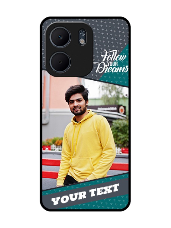 Custom Oppo A5X 5G Custom Metal Phone Case - Background Pattern Design With Quote