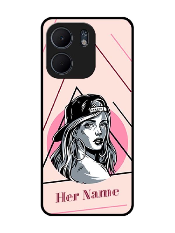 Custom Oppo A5X 5G Custom Metal Phone Case - Rockstar Girl Design