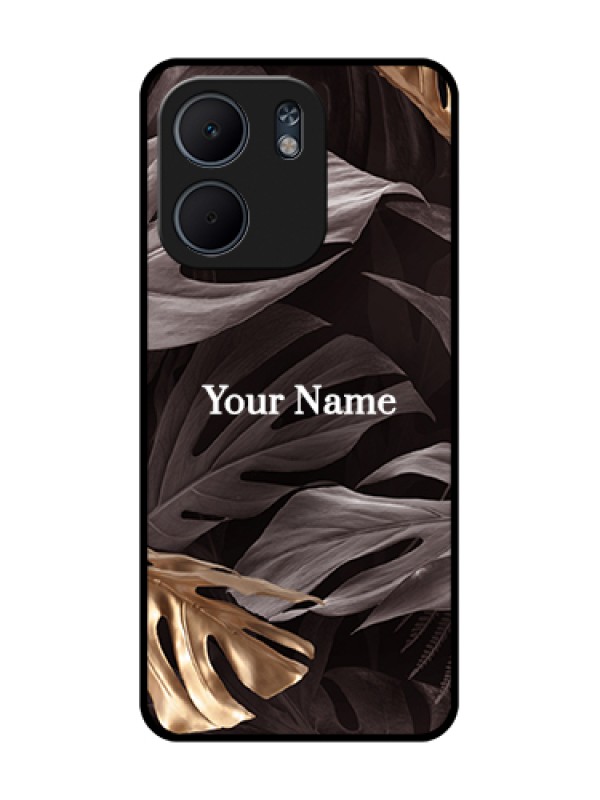 Custom Oppo A5X 5G Custom Metal Phone Case - Wild Leaves Digital Paint Design