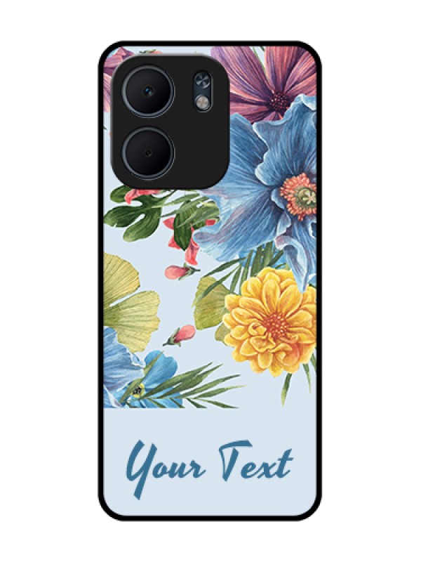 Custom Oppo A5X 5G Custom Metal Phone Case - Stunning Watercolored Flowers Painting Design